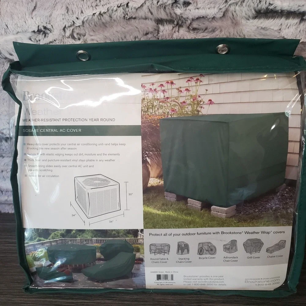 Brookstone Weather Wrap Weather-Resistant Square Central AC Cover 34